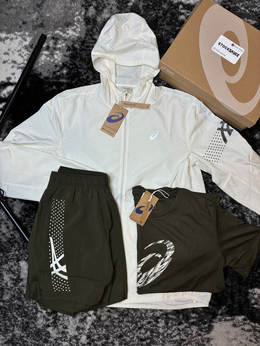 ASICS CREAM KHAKI JACKET SET
