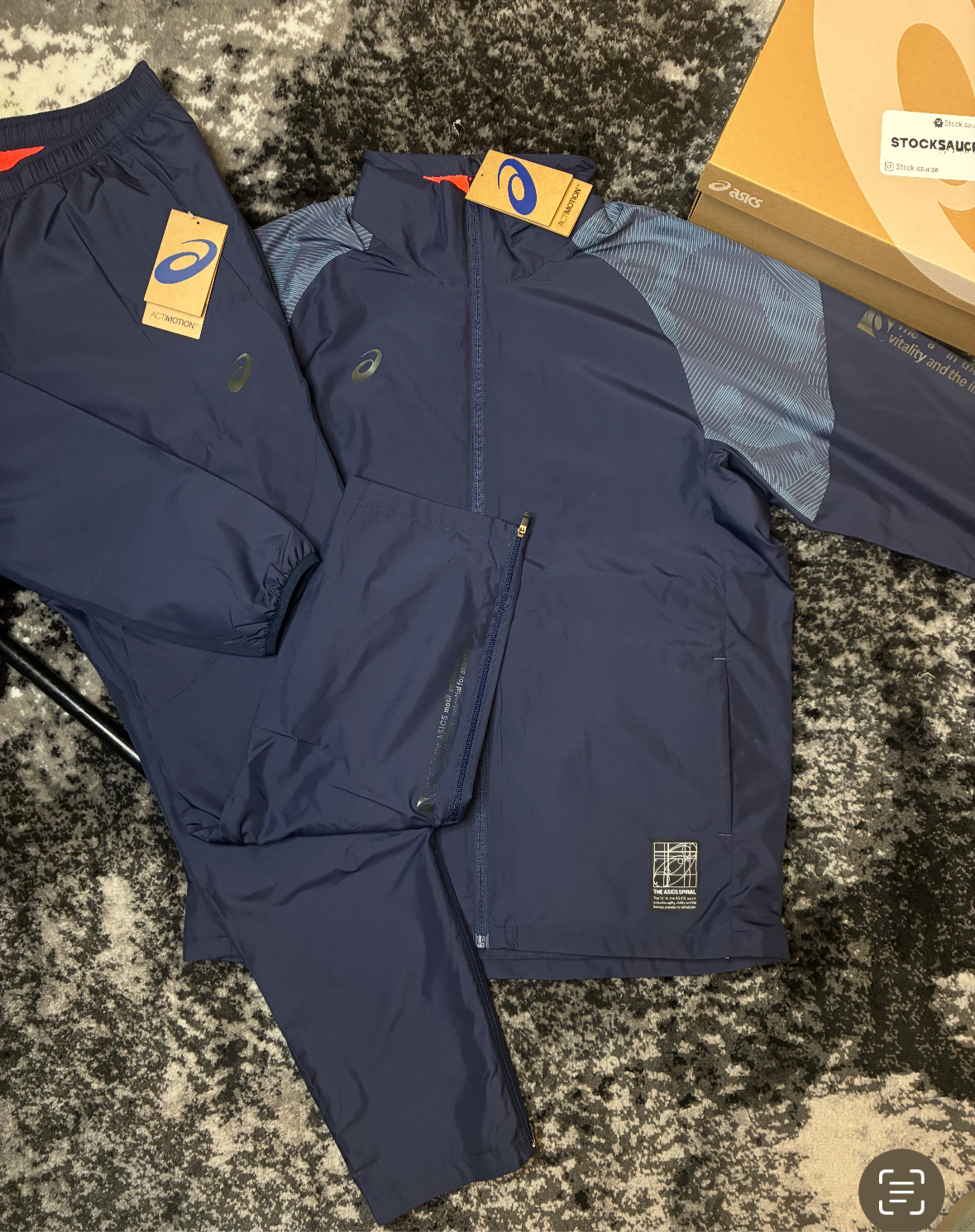 ASICS navy no hood set