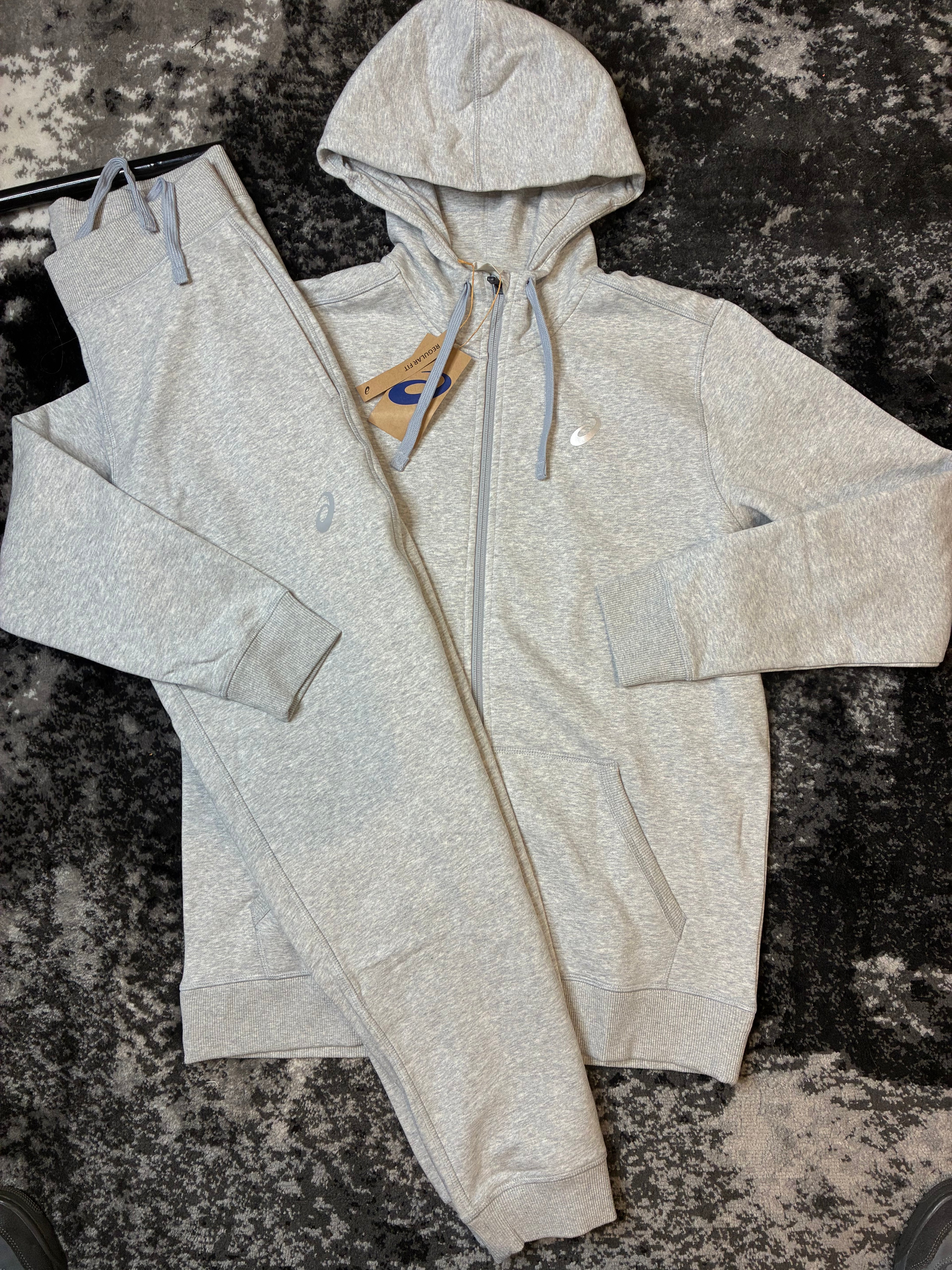 ASICS tracksuit grey fleece