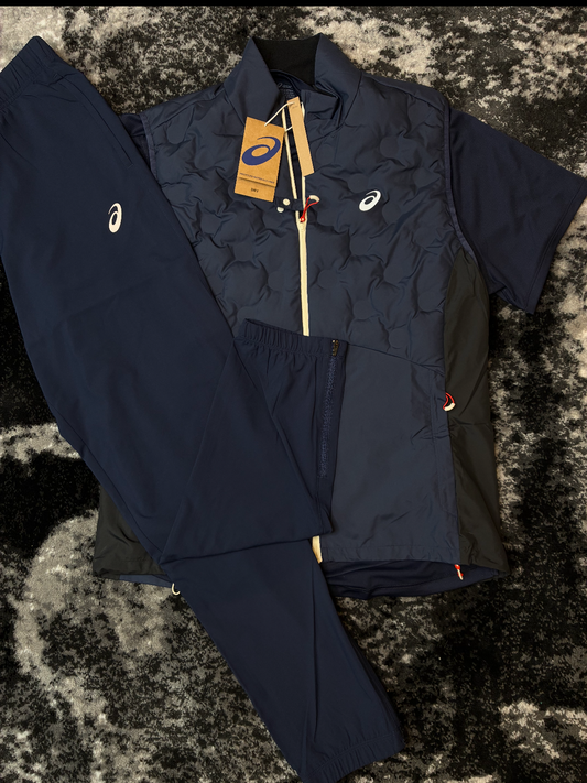 ASICS navy gilet sets