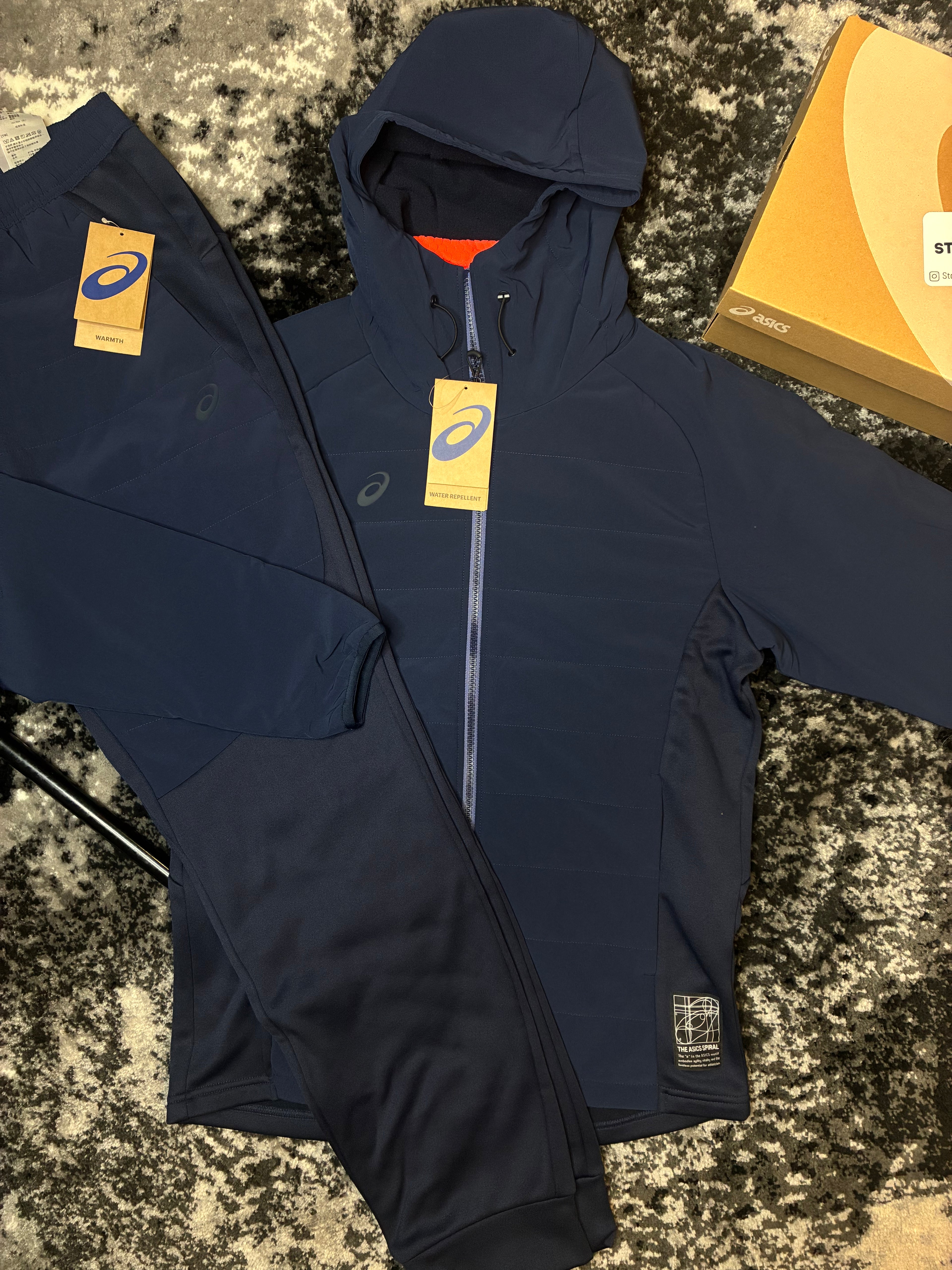 ASICS navy thermal tracksuit