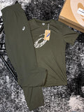 ASICS khaki top set