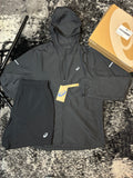 ASICS black jacket and short set