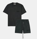 BLACK ESSENTIALS SHORT SET